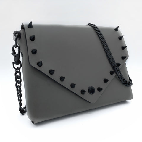 Gray Bag with Spikes