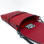 Tall Red Bag with Rivets